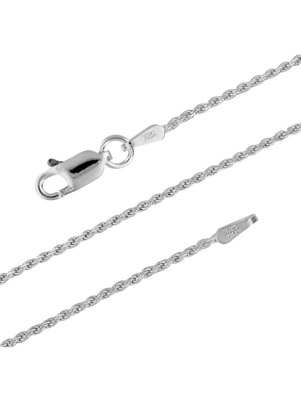 925 Sterling Silver Hawaiian Rope Chain Necklace - Elegant Beach-Inspired